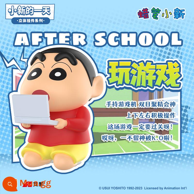 Jiumu Sundry Club Crayon Shin-chan Mặt dây chuyền Series Ngày của Shin-chan Mô hình trang trí quà tặng trang trí có giá trị cao - Mô hình trò chơi