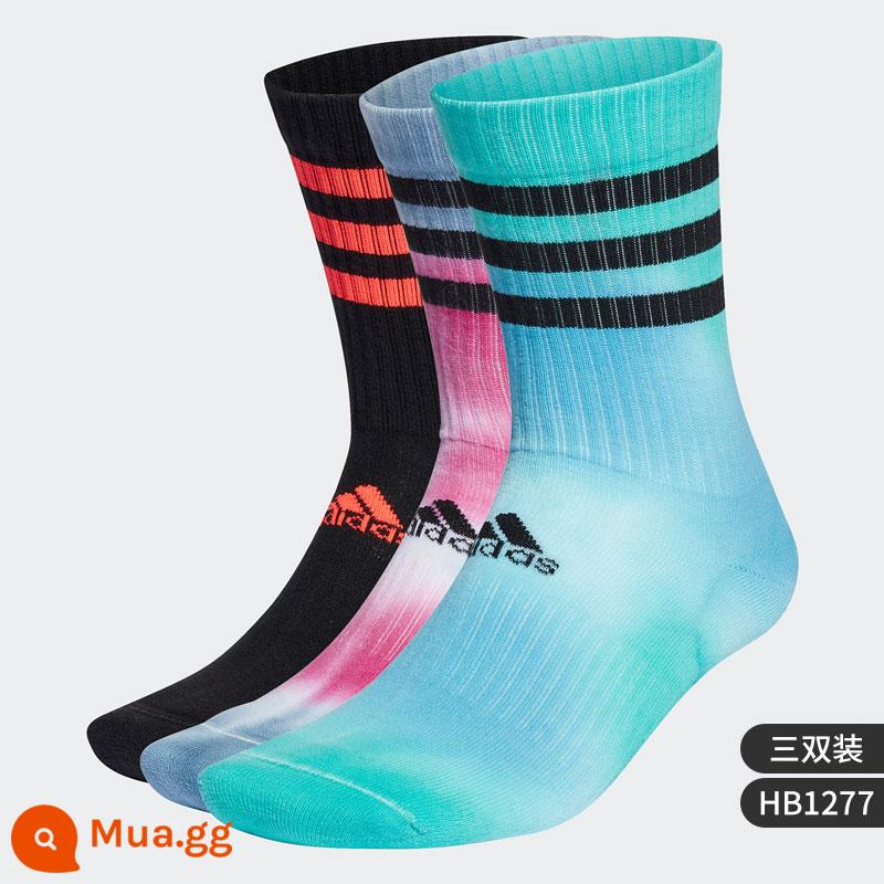 Vớ Adidasadidas, vớ bóng rổ, vớ thể thao, vớ cỏ ba lá nam, vớ trẻ em - [Sản phẩm mới] Ba đôi tất nhiều màu sắc HB1277