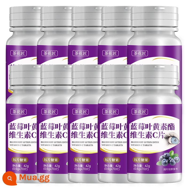 Blueberry lutein bảo vệ mắt của người già và trẻ em gần viên ngậm kẹo mắt anthocyanin nhai vitamin - [Cùng kiểu ở hiệu thuốc] 10 lọ 1200 viên (phải chọn lọc khi dự trữ) mua giá cực tốt