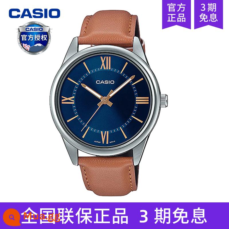 Đồng hồ CASIO nam doanh nhân đồng hồ quartz đơn giản chính hãng đồng hồ sinh viên mẫu MTP-V005L-7B4 - MTP-V005L-2B5UDF