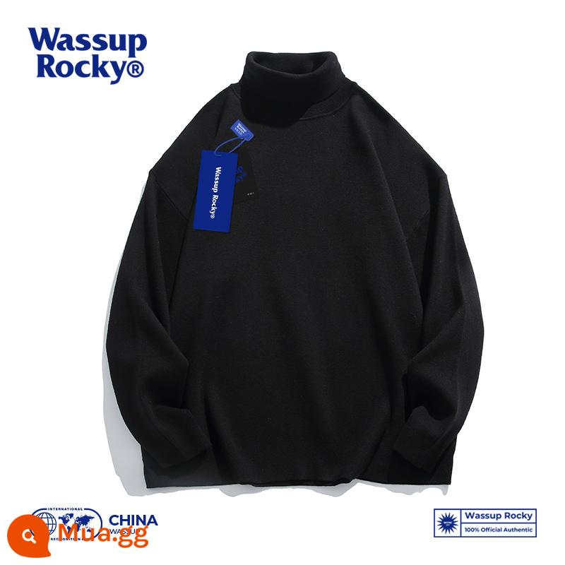 Wassup Rocky Nhật Bản Retro Màu sắc Solid Via thông thường Men Mùa đông Áo khoác Kning High mùa đông - màu đen mờ