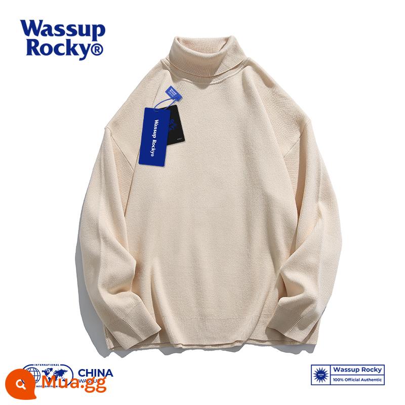 Wassup Rocky Nhật Bản Retro Màu sắc Solid Via thông thường Men Mùa đông Áo khoác Kning High mùa đông - màu be