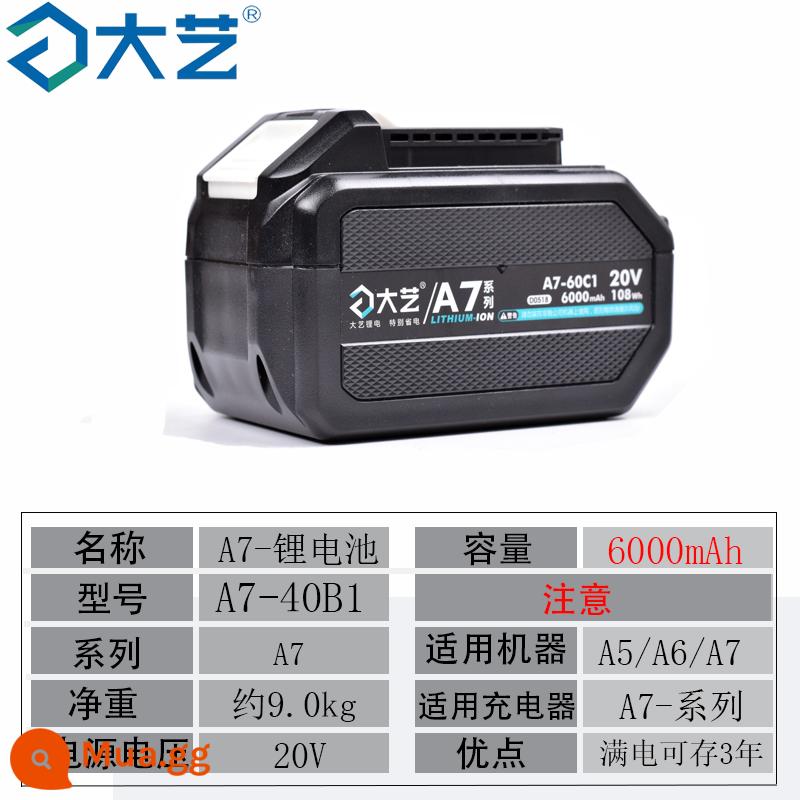 Dayi a7 pin lithium phụ kiện chính hãng 5801 máy mài góc 6801 tuốc nơ vít điện 6601 máy khoan búa điện cưa A7 pin điện thoại di động - Pin lithium Dayi A7 [6000 mAh]