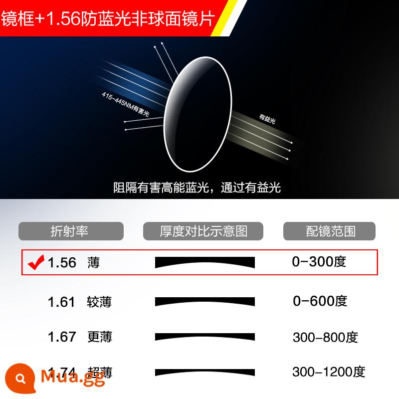 Kính gọng đen hợp thời trang chống ánh sáng xanh gương chiếu sáng phẳng thay đổi màu tạo tác khuôn mặt nhỏ cho nam và nữ cùng phong cách chống mệt mỏi và chống bức xạ - Được trang bị ánh sáng chống xanh 1,56 [ống kính sáng gấp đôi] [màu khung, thông báo độ]