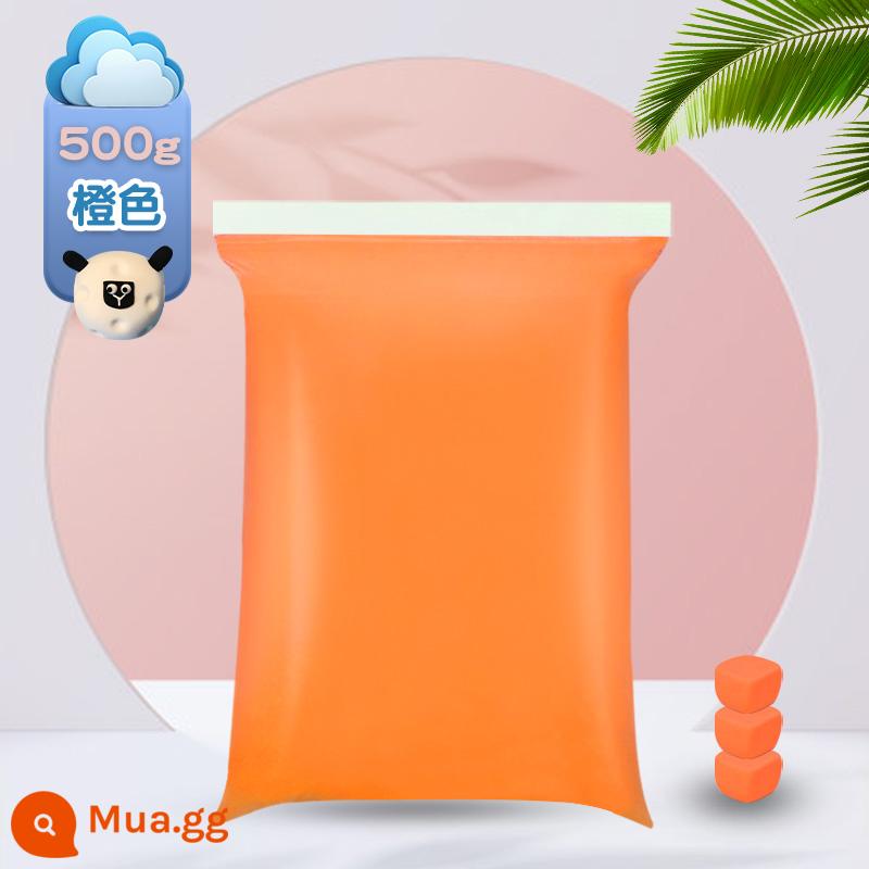 Đất siêu nhẹ 500g gói lớn màu bùn plasticine không gian bùn đồ chơi trẻ em đất sét handmade tự làm chất liệu - Cam [500g/túi lớn]