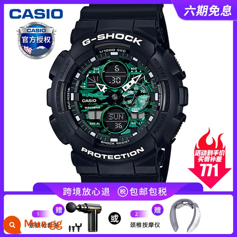 Quà tặng đồng hồ CASIO nam gshock tắc kè hoa trái tim đại dương đồng hồ thể thao GA100BL - GA-140MG-1ADR đối đầu/qua biên giới với sự tự tin/súng mê hoặc miễn phí