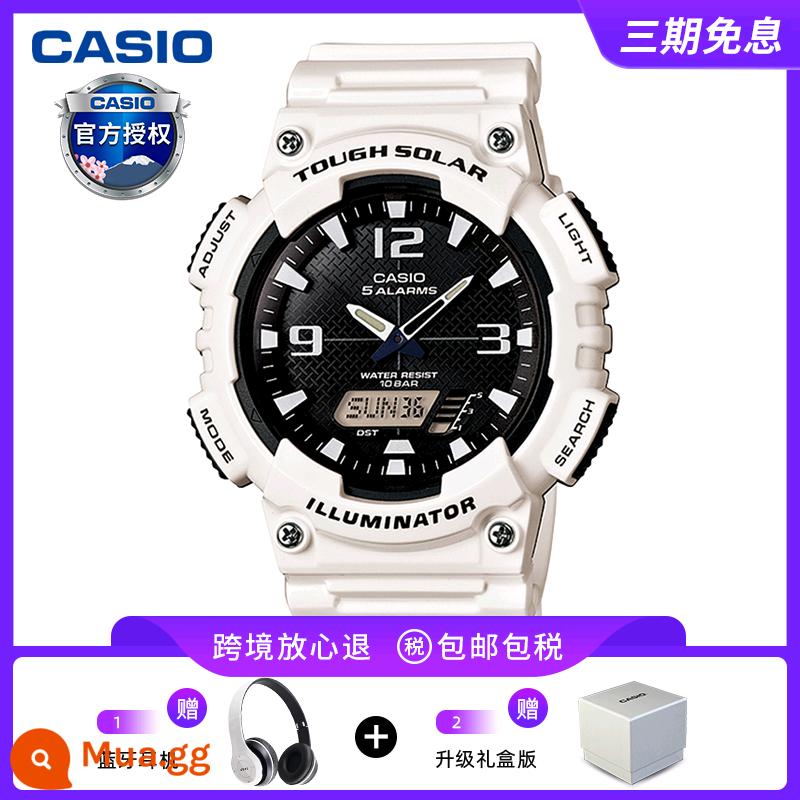 Đồng hồ CASIO nam sinh viên thể thao chiến binh màu đen trái tim bóng tối AEQ110 đồng hồ điện tử giới hạn đồng hồ thạch anh vàng đen - AQ-S810WC-7AVDF [Tai nghe hoặc máy mát xa Bluetooth miễn phí]