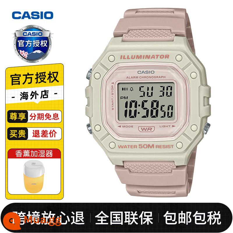 Đồng hồ casio mặt vuông nhỏ nam gshock sinh viên thể thao điện tử thủy triều chống nước đồng hồ nam nữ ae-1200whd - Máy tạo độ ẩm miễn phí W-218HC-4A2VDF