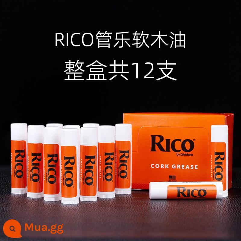 Mỹ Ruikou RICO nút chai dán nút chai dầu saxophone clarinet clarinet sáo nhạc cụ giao diện dầu bôi trơn - Một hộp keo cork cork (12 que)