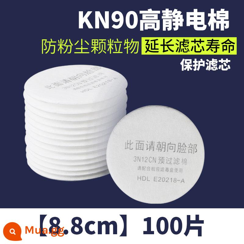 Bông lọc bụi KN90 dày 5 lớp tĩnh điện cao dùng được với khẩu trang U2K gỗ thông nặng mài than 75mm - [8,8cm]100 miếng