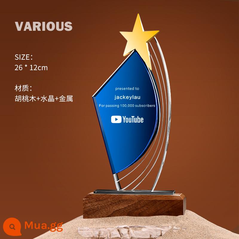 Crystal Trophy được thiết lập để tạo ra quả óc chó cao, gỗ rắn chắc chắn bằng gỗ Creating Creating Citch - Sao Kim 25 cung