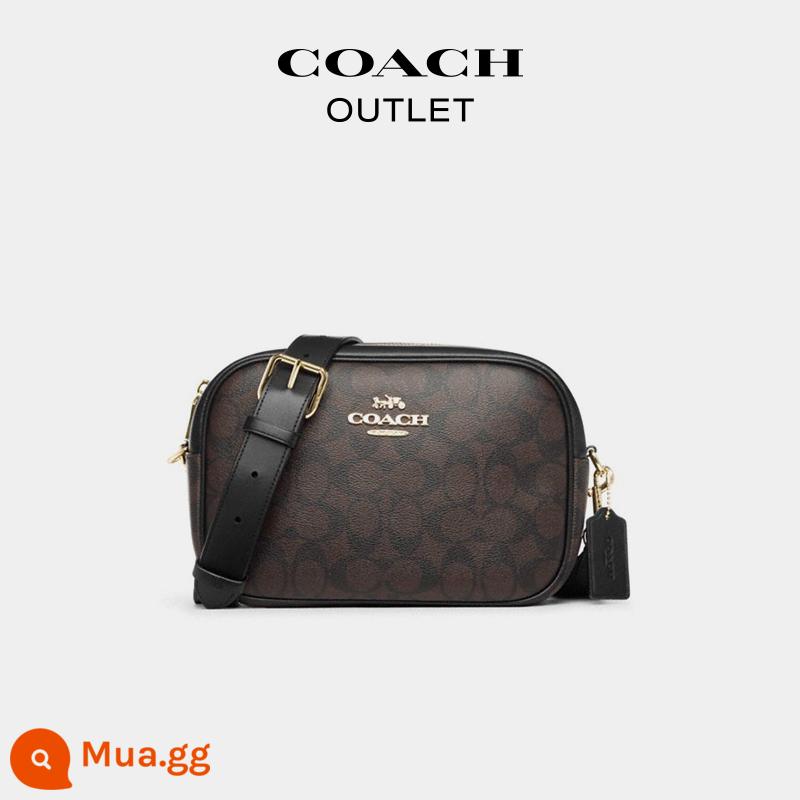 [Quà năm mới] Túi COACH/COACH Ole logo cổ điển Túi máy ảnh JAMIE - IM/nâu/đen