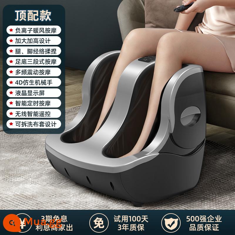 Máy mát xa chân Oaks hoàn toàn tự động nhào và ấn máy massage chân bắp chân foot massage làm đẹp chân dụng cụ - [Top with Space Silver] Massage chân ba giai đoạn + công dụng kép cho chân và bàn chân + rung đa tần số + sưởi ấm không khí ấm ion âm + điều khiển từ xa.