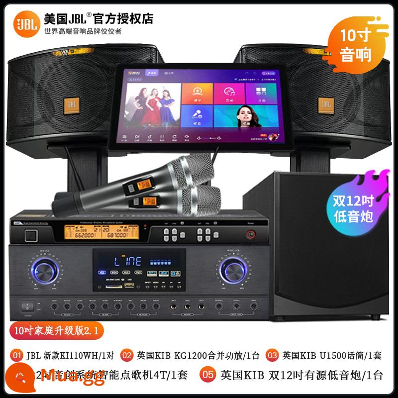 JBL home KTV âm thanh bộ loa chuyên nghiệp bộ hoàn chỉnh của máy hát karaoke máy karaoke thiết bị rạp hát karaoke - [JBL nâng cấp ba chiều chuyên nghiệp] Phiên bản nâng cấp gia đình 10 inch 2.1