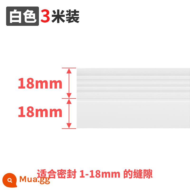 Cửa đáy cửa đường may dải con dấu cửa cửa sổ khoảng cách lối vào cửa kính cửa chống gió cách âm chống rò rỉ không khí dải keo dải - [Mẫu dày mùa đông] Màu trắng, rộng 36mm, dài 3 mét