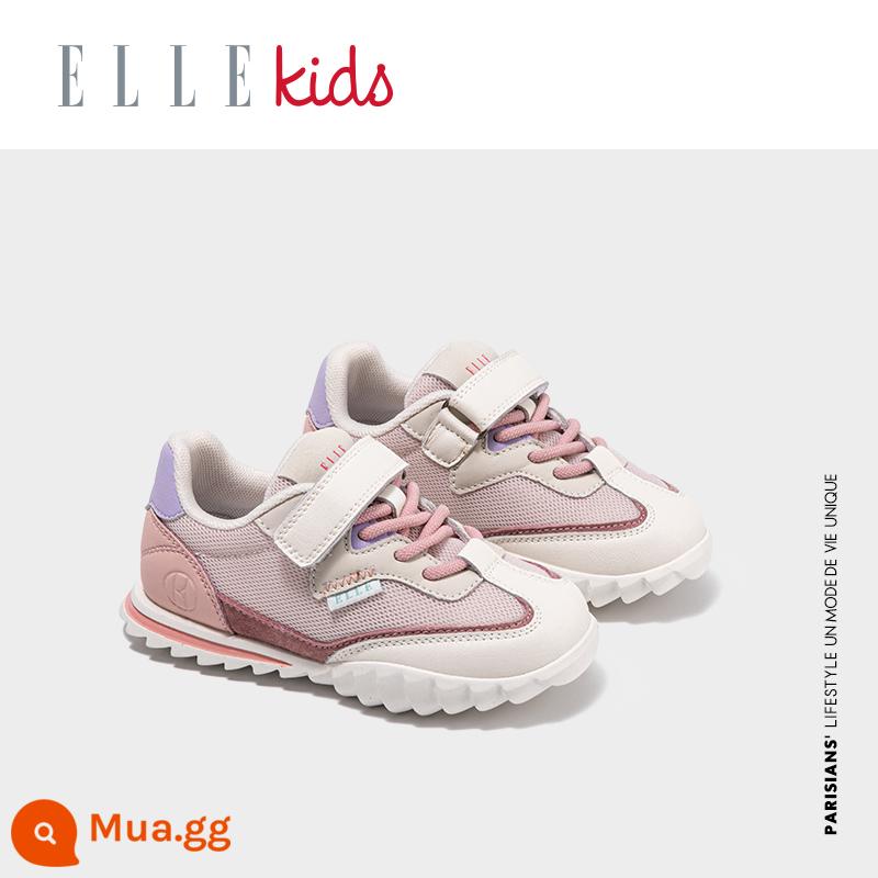 Giày Trẻ Em ELLEkids Giày Sneaker Bé Gái 2023 Mùa Xuân Mới Bé Trai Giày Lưới Giày Trẻ Em Thoáng Khí - Màu hồng nhỏ hơn một size