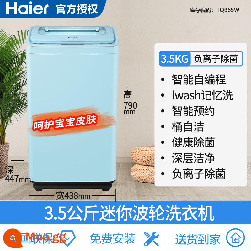 Máy giặt Haier lồng giặt 10 kg hoàn toàn tự động với chức năng sấy và loại bỏ mạt tích hợp giặt và sấy 2022 cửa hàng flagship chính thức - màu xanh tiffany