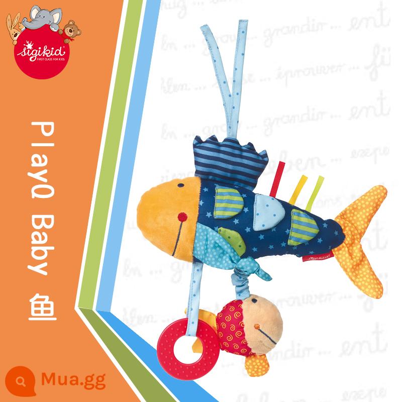 Sigikid người Đức nhập khẩu, rổ và đồ chơi mặt dây chuyền 0-1 tuổi 3-6 tháng Baby 5 Bell - PlayQ - Bé Cá [Rung Rattle |