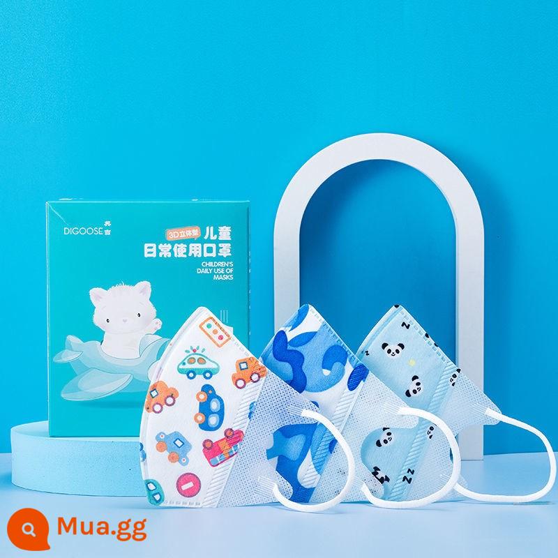 Mặt nạ trẻ em 3d bao bì độc lập ba chiều bé trai và bé gái dùng một lần trẻ sơ sinh trẻ em học sinh mặt nạ bảo vệ - 3-12 tuổi [Bé trai] 30 miếng (gói độc lập với nhiều mẫu ngẫu nhiên)