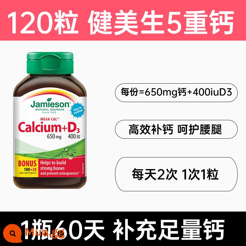 Viên canxi Swisse swisse của Úc viên nhai bổ sung canxi nữ sinh viên đại học tuổi trung niên viên canxi đặc biệt VD3 - [Canxi gấp 5 lần Jiansheng] Nguồn canxi gấp 5 lần + VD 120 viên