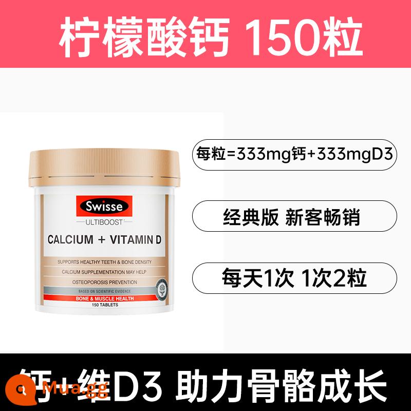 Viên Uống Canxi Swisse Tăng Chiều Cao Thanh Thiếu Niên Và Trẻ Em Tăng Trưởng 10 Bổ Sung Canxi Vitamin D3 Chính Hãng 14 Flagship Chính Thức Từ 6 Tuổi Trở Lên - [Đặc biệt tăng chiều cao cho 99% thanh thiếu niên] Viên Canxi + Vitamin D 150 viên.