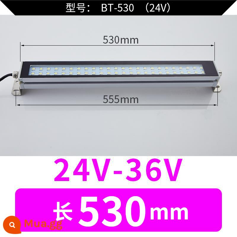 Đèn LED Máy Công Cụ Đèn Làm Việc CNC Máy Tiện CNC Chống Cháy Nổ Đèn Vuông Đèn Tiết Kiệm Năng Lượng 220V Đèn Chiếu Sáng Dầu Chống Thấm Nước 24 - dài 530mm 24V