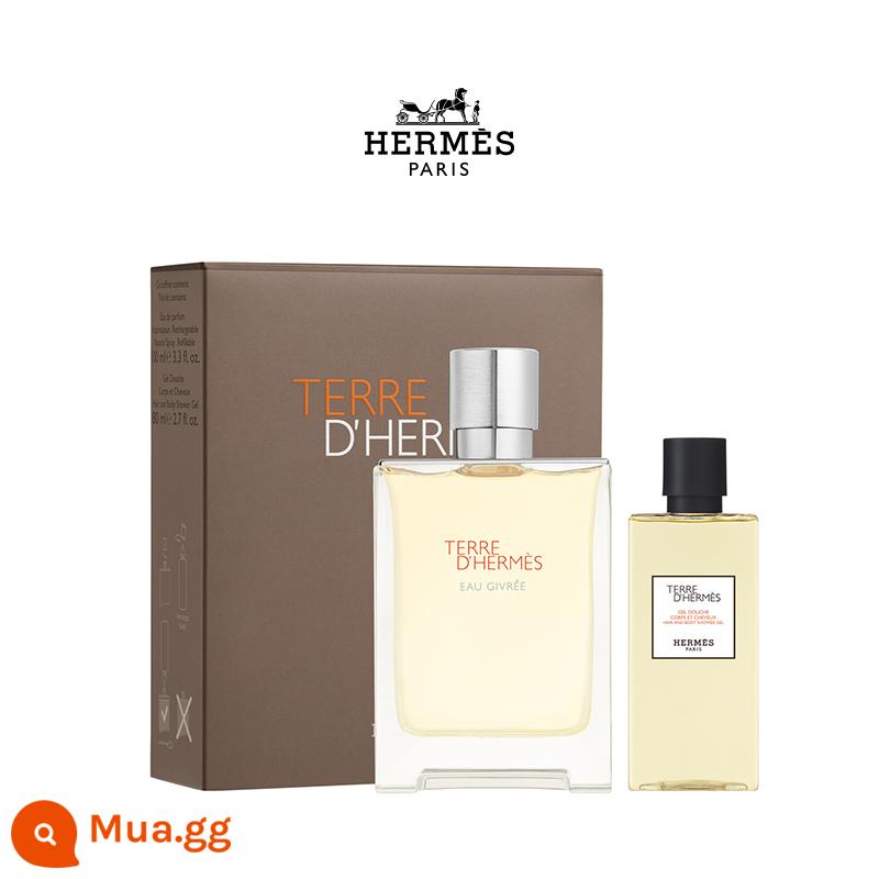 [Quà tặng ngày lễ tình nhân của Trung Quốc] Nước hoa Hermes Hermes Nước hoa nam Hương thơm nhẹ Hương thơm kéo dài Món quà tông màu gỗ - [Hộp Quà Mới] Hermès Eau de Parfum 100ml + Sữa Tắm 80ml