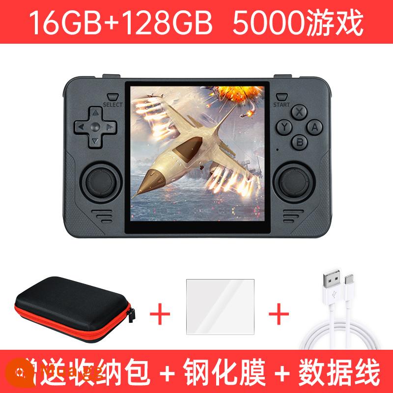 powkiddy 2023 bảng điều khiển cầm tay mã nguồn mở RGB30 mới 8090 năm trẻ em retro PSP King of Fighters arcade GBA trò chơi điện tử cầm tay độc lập máy bong bóng hội trường bảng điều khiển trò chơi cầm tay kết nối với TV - Đen 16G+128G đi kèm túi đựng và cáp dữ liệu/phim cường lực