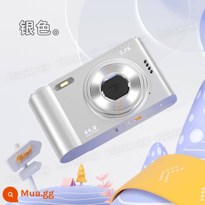 HD CCD retro máy ảnh kỹ thuật số sinh viên cấp nhập cảnh nhỏ di động VLOG máy ảnh thẻ nhỏ bên sinh viên - bạc