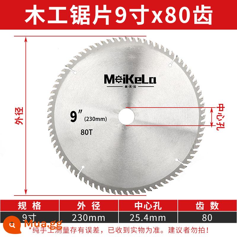 Lưỡi cưa hợp kim mới máy mài góc lưỡi cắt Máy cắt 4 inch Máy mài 5 inch gỗ máy mài góc đặc biệt lưỡi dao - [Cấp độ trang trí]9X80T