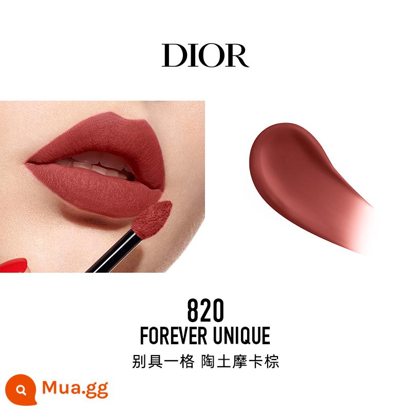 [Quà tặng năm mới] Dior Dior Lieyan Blue Star Lock Color Lip Glaze 999 626 720 Makeup Lipstick - [Lip Glaze] 820 Nâu Mocha Đất Sét Độc Đáo