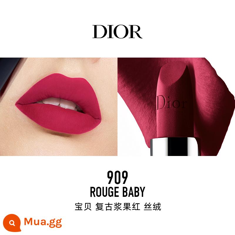 [Chữ độ nét cao] Son môi vàng xanh Dior Dior Lieyan màu mới #735#999#720 nhung - 909 baby retro màu đỏ berry nhung