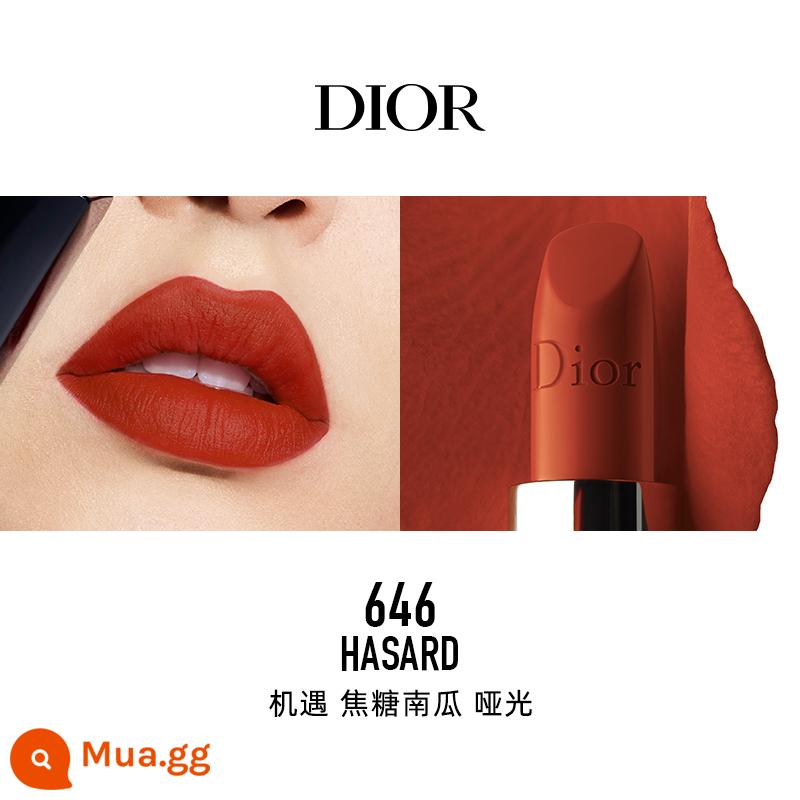 [Chữ độ nét cao] Son môi vàng xanh Dior Dior Lieyan màu mới #735#999#720 nhung - 646 Cơ hội Caramel Bí ngô Matte