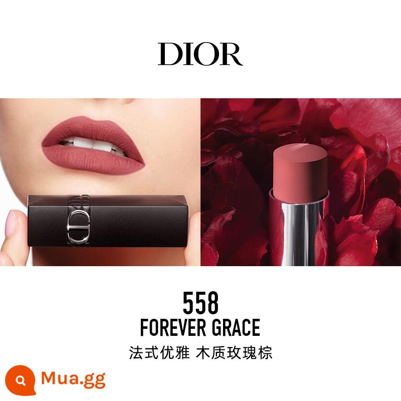 [Quà tặng năm mới] Dior Dior Lieyan Blue Star Lock Color Lip Glaze 999 626 720 Makeup Lipstick - [Son] 558 Màu Nâu Hồng Gỗ Thanh Lịch Pháp