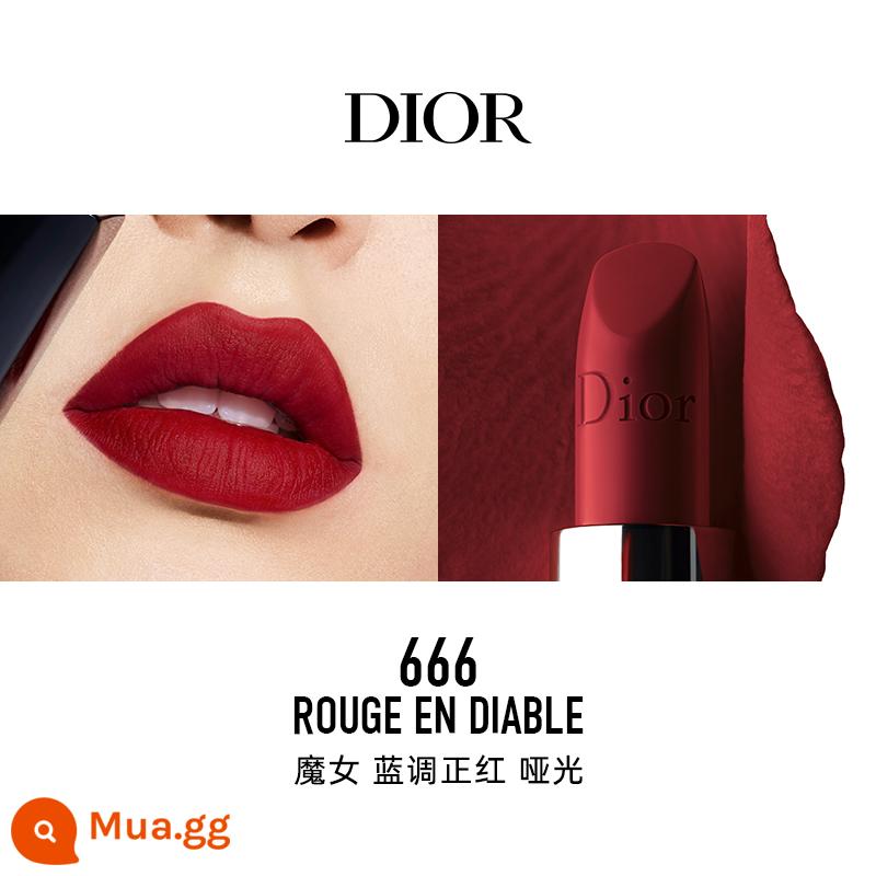 [Chữ độ nét cao] Son môi vàng xanh Dior Dior Lieyan màu mới #735#999#720 nhung - 666 Witch Blues Đỏ Mờ