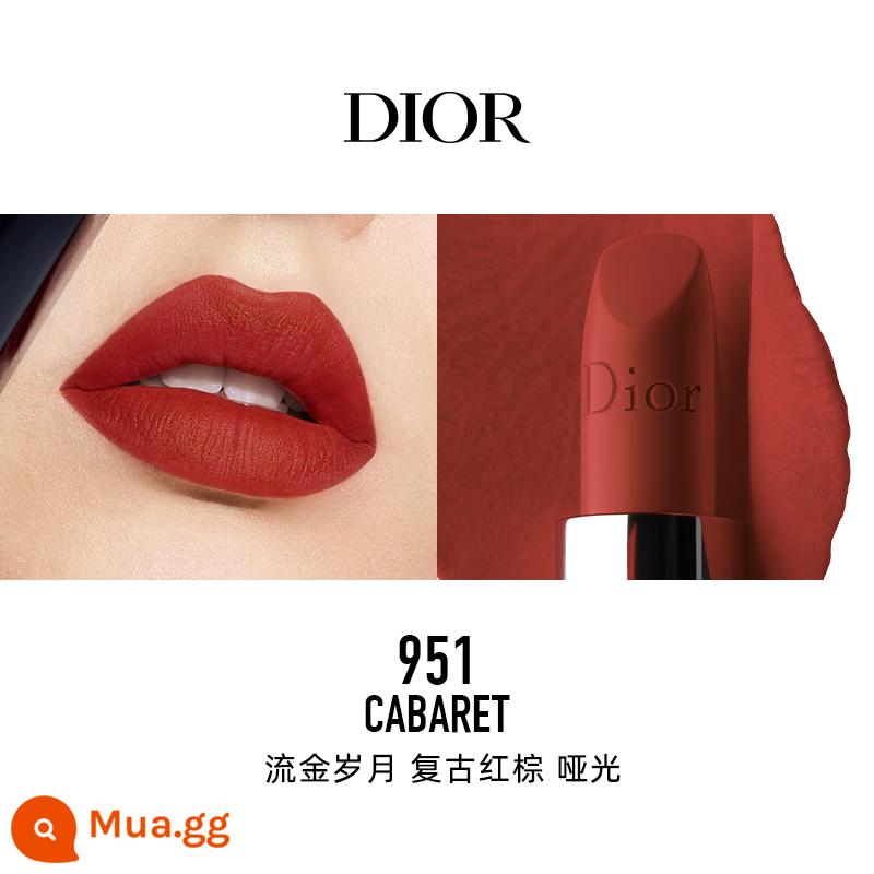 [Chữ độ nét cao] Son môi vàng xanh Dior Dior Lieyan màu mới #735#999#720 nhung - 951 Golden Years Retro Đỏ Nâu Mờ