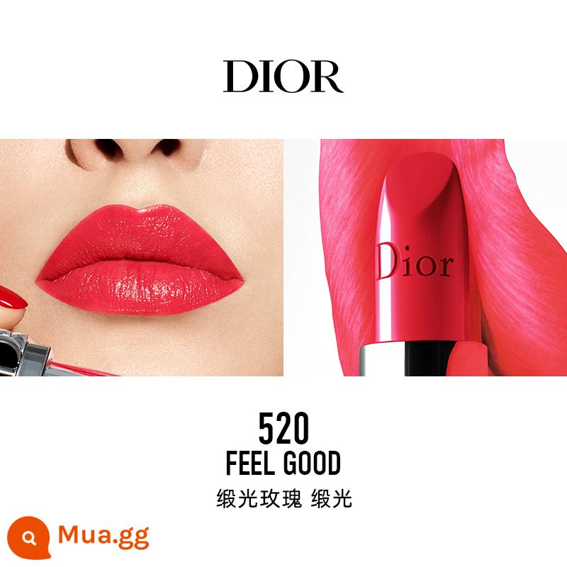 [Chữ độ nét cao] Son môi vàng xanh Dior Dior Lieyan màu mới #735#999#720 nhung - 520 satin hoa hồng satin