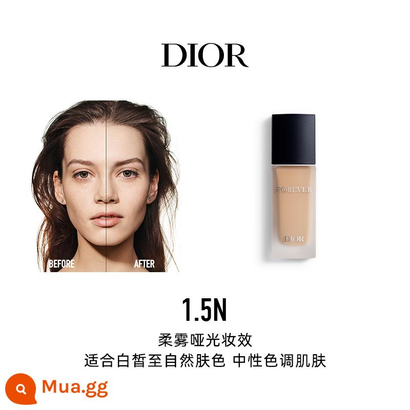 [Quà tặng ngày lễ] Kem nền dạng lỏng khóa trang điểm thế hệ mới Dior Dior lì cho da dầu giữ lớp trang điểm mà không cần cọ trang điểm - Soft Mist Matte No. 1.5N (Tông da từ trắng đến tự nhiên, tông trung tính)