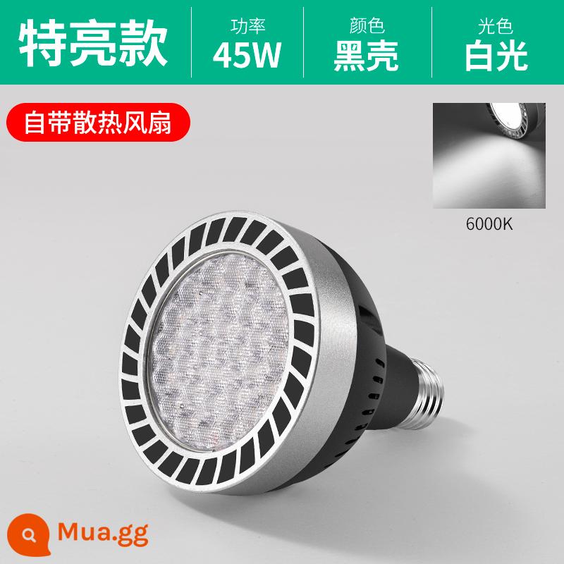 Đèn Led Theo Dõi Bóng Đèn Pha Par30 Đèn Đơn Cửa Hàng Quần Áo Siêu Thị Tươi Đèn Siêu Sáng Tiết Kiệm Năng Lượng Vít E27 Nguồn Sáng - Vỏ màu đen có quạt làm mát [45W Ouxin bầu trời đầy sao sáng] ánh sáng trắng