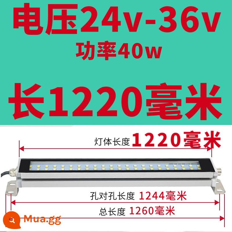 Kim Loại LED Máy Công Cụ Đèn Làm Việc Chống Thấm Nước Khói Dầu Chống Cháy Nổ Huỳnh Quang CNC Chiếu Sáng Máy Tiện 220V 3 Chống Đèn 24V - Đèn vỏ vuông kim loại 24v dài 1220 mm