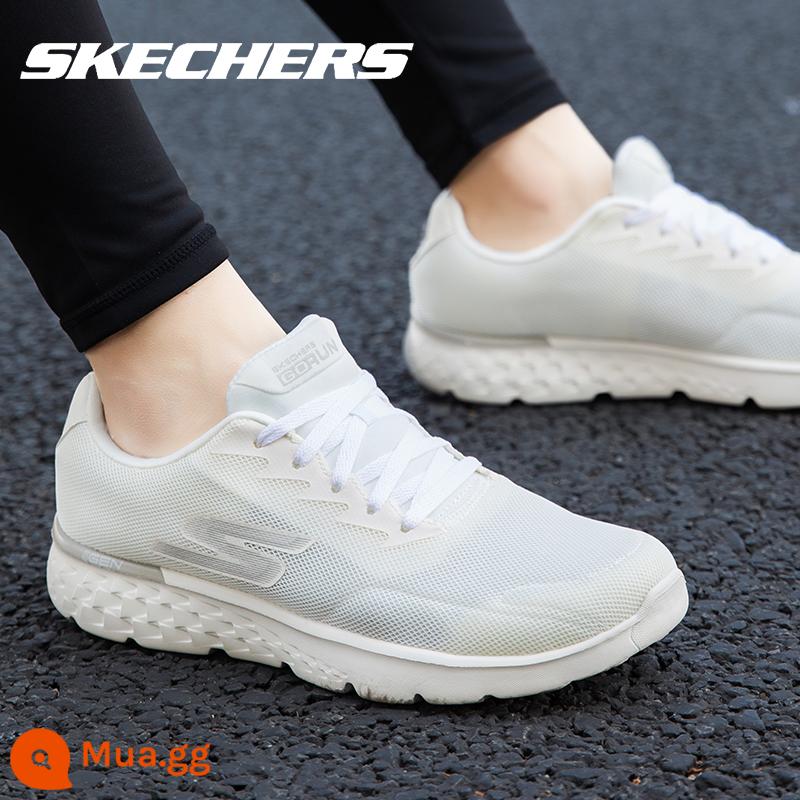 Skechers SKECHERS nam sneakers giày trắng chính thức soái hạm Store xác thực lưới trắng giày chạy bộ nam - Trắng55292