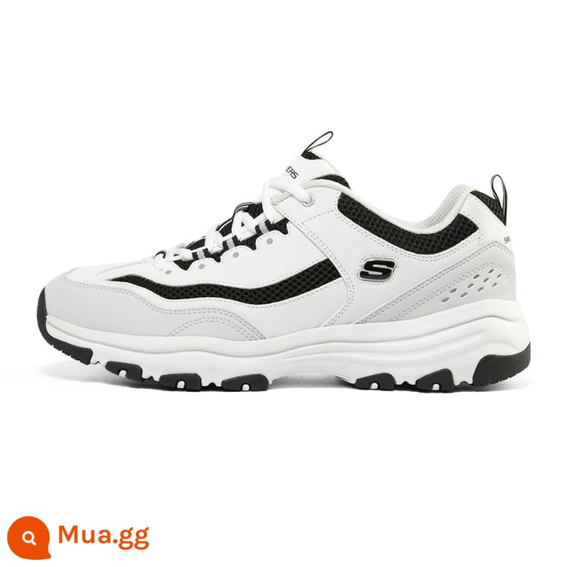 Skechers SKECHERS giày nữ gấu trúc giày trắng chính thức soái hạm Store mùa đông đích thực bố giày giày thể thao nữ - [Lưới nam] Trắng 8790138