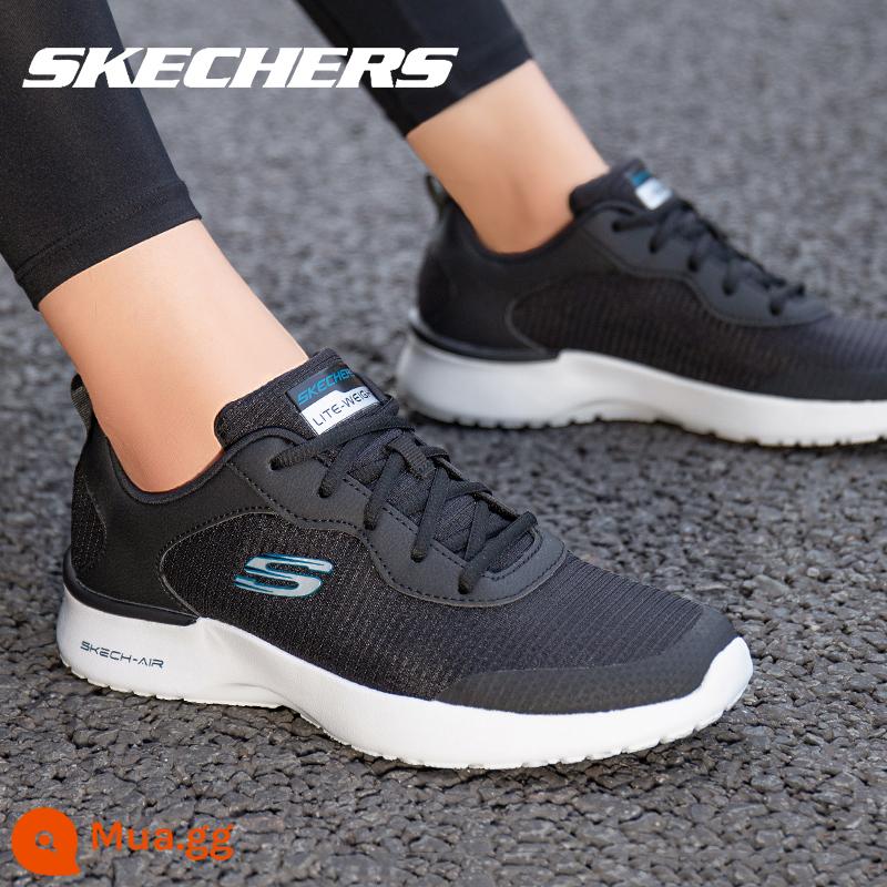 Skechers SKECHERS nam sneakers giày trắng chính thức soái hạm Store xác thực lưới trắng giày chạy bộ nam - đen/trắng894081