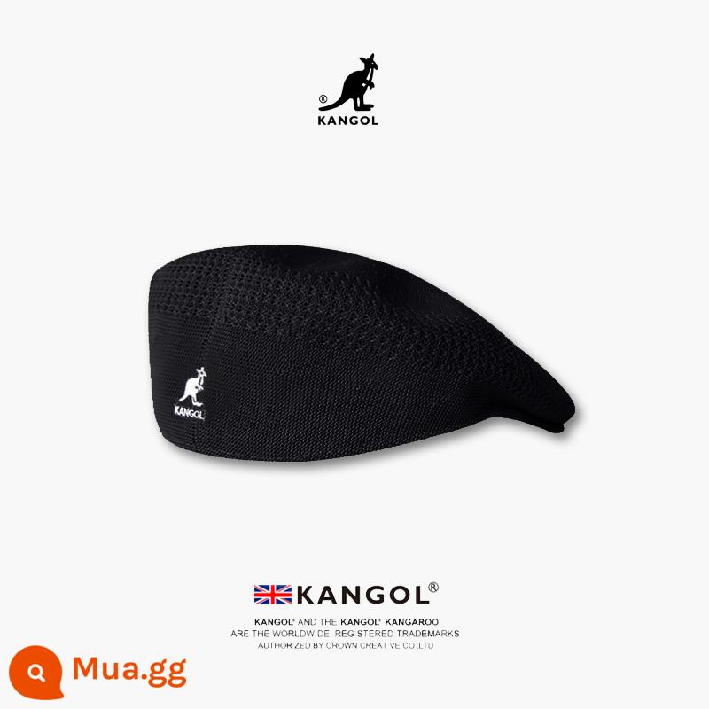 [Chính hãng chính thức] Mũ nồi kangaroo KANGOL Tropic 504 xu hướng thu đông nam nữ cùng kiểu mũ len - Logo tóc thẳng làm sẵn màu đen [lưới] màu trắng