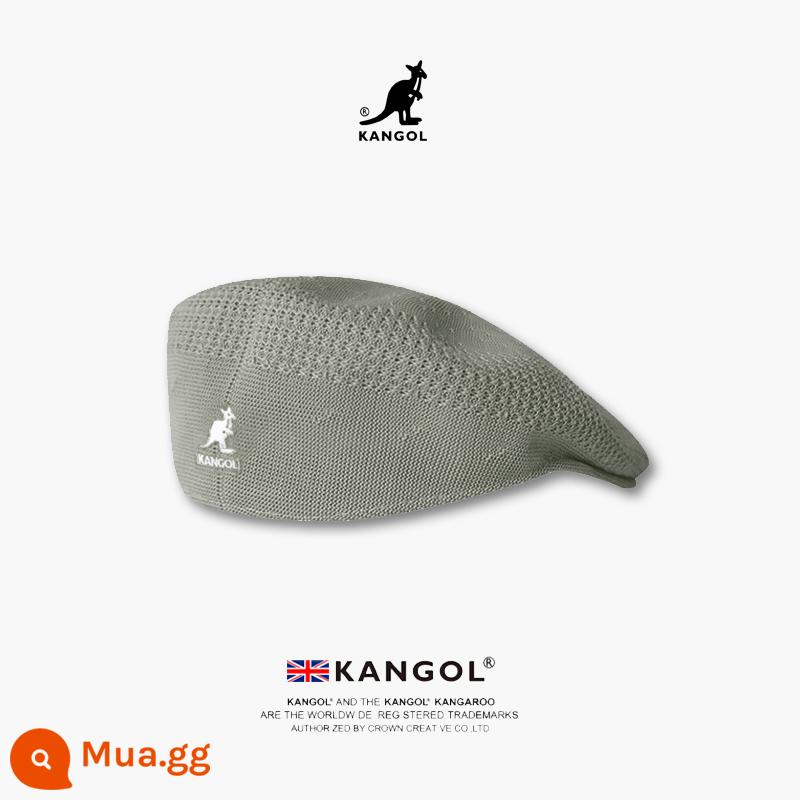 [Chính hãng chính thức] Mũ nồi kangaroo KANGOL Tropic 504 xu hướng thu đông nam nữ cùng kiểu mũ len - Tóc thẳng làm sẵn [lưới] màu xám xanh