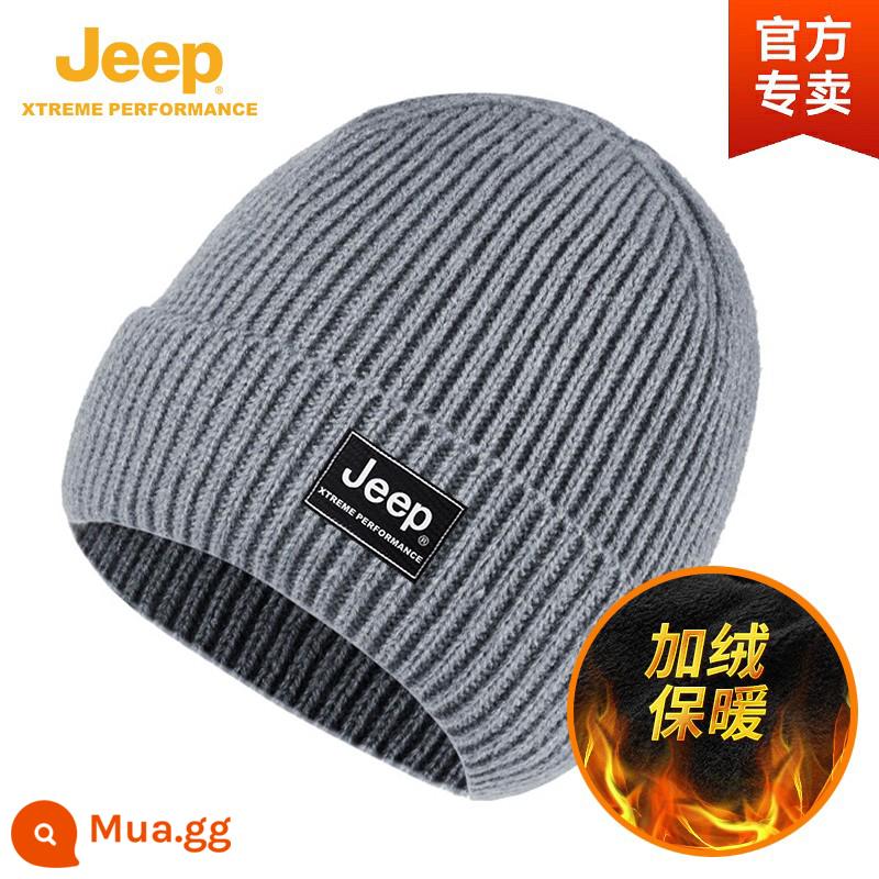 Mũ Jeep Jeep Mũ len nam sọc dày ấm áp mùa đông phù hợp cho mọi trận đấu Áo thun cổ bảo vệ cổ mũ cotton dành cho nam - phong cách chín