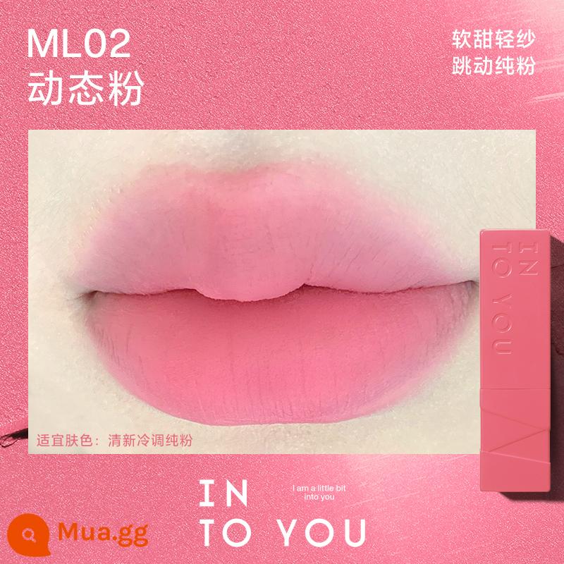 [Sản phẩm mới đột phá] Son môi INTO YOU Matte Lip Matte Velvet White Màu hồng lâu trôi dành cho nữ Sản phẩm chính hãng - Bột động ML02