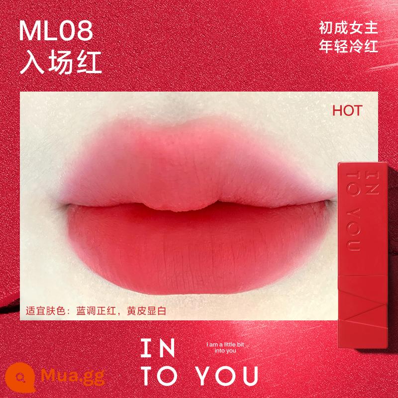 [Sản phẩm mới đột phá] Son môi INTO YOU Matte Lip Matte Velvet White Màu hồng lâu trôi dành cho nữ Sản phẩm chính hãng - Tiền thưởng nhập học ML08