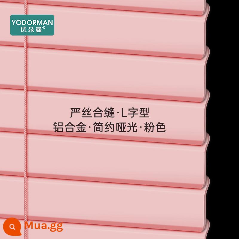 Udorman Hợp Kim Nhôm Rèm Venetian Miễn Phí Bấm Bóng Nâng Điện Đơn Giản Hiện Đại Phòng Phòng Tắm Nhà Bếp - [Mờ tiêu chuẩn] màu hồng