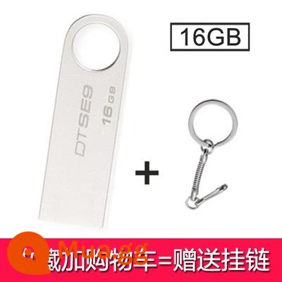 Ổ đĩa flash Kingston 1g2g4g8g16g32g64g quà tặng máy tính xe hơi văn phòng USB tốc độ cao dành cho sinh viên tùy chỉnh ổ đĩa flash - Bạc [16G]